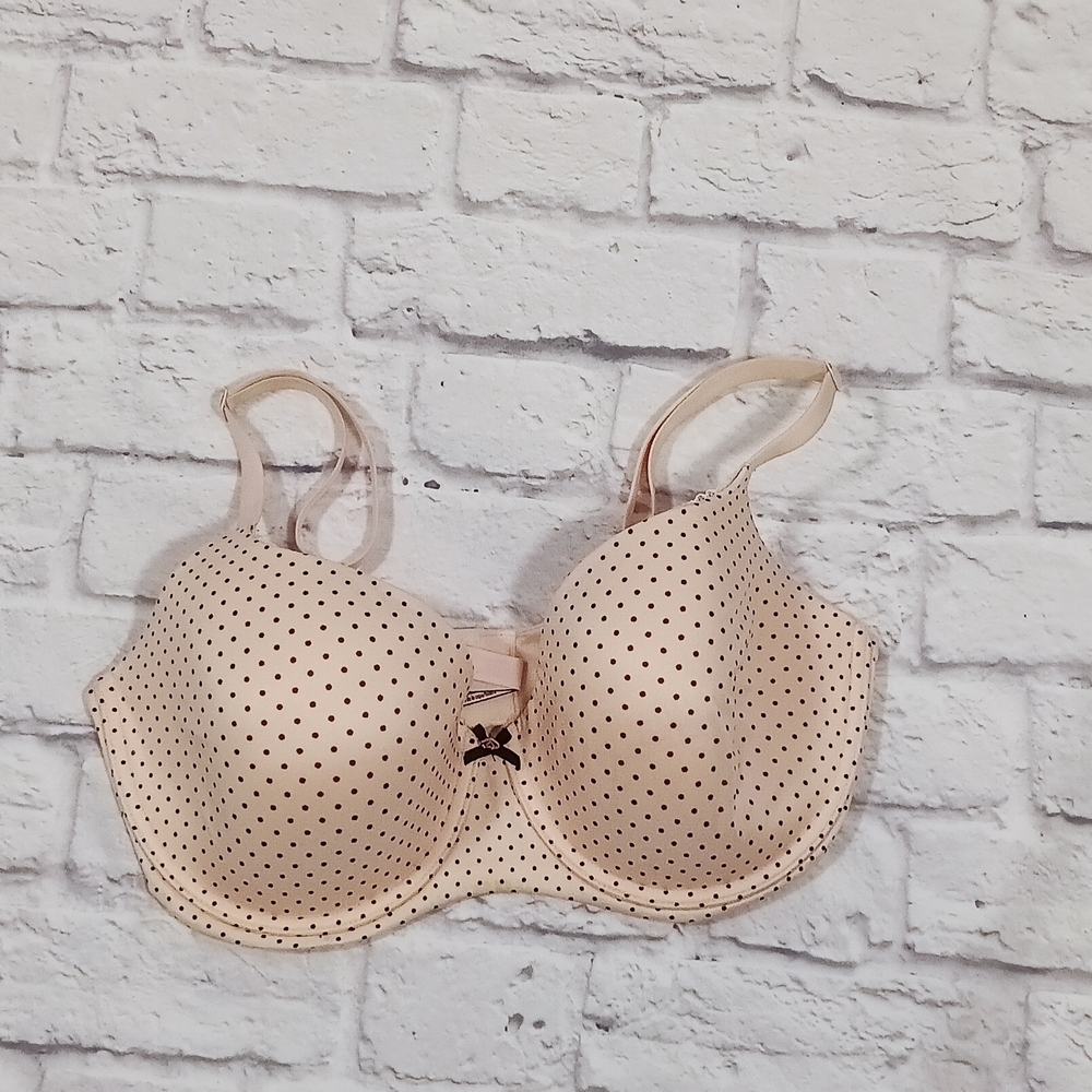 Victoria's Secret Pink and Black Polka Dot Bra Purest Pink - Picture 4 of 10